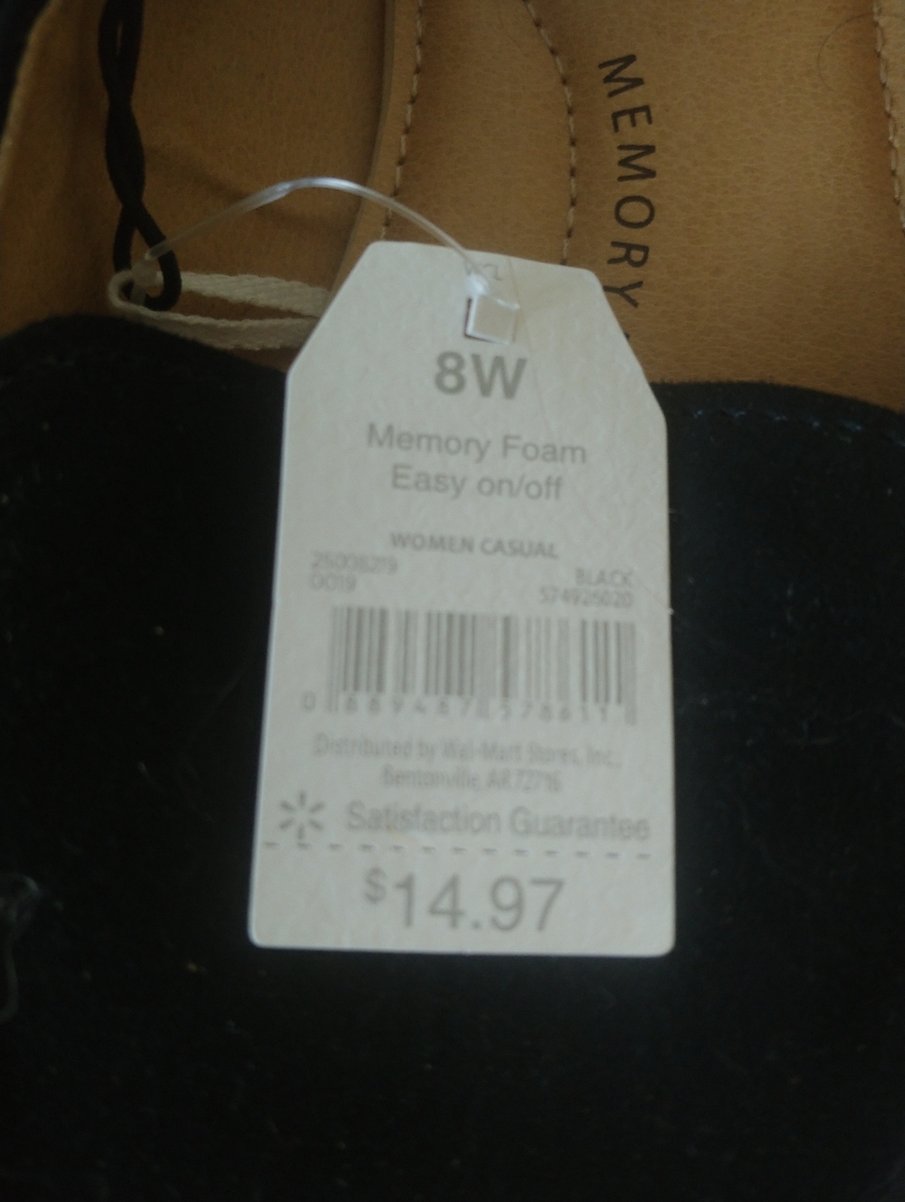 Time and Tru Women's Wide Width Black Pointed Toe Flats - Suede-Look Size 8 - Picture 4 of 10